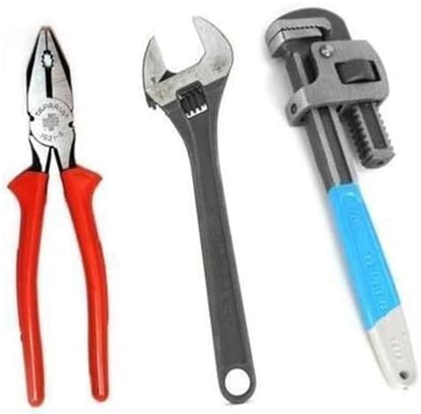Taparia 3-Piece Hand Tool Combo Set – Combination Plier, Adjustable ...