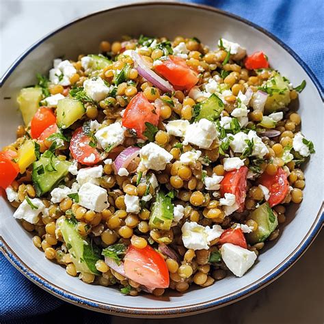 Lemony Lentil Salad with Feta - My Homestyle Recipes