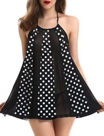 Buy Xs and Os Women Halter Neck Babydoll Lingerie with Panty (Black ...