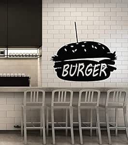 VVWV Burger Wall Stickers for Home Hotel Cafe Shop Hall Wall Decor ...