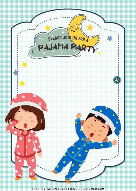7+ Pajama Party Birthday Invitation Templates | Sleepover invitations ...