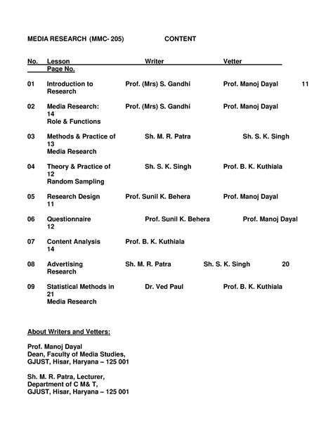 Mmc-205 - I need this notes - MEDIA RESEARCH (MMC- 205) CONTENT No ...