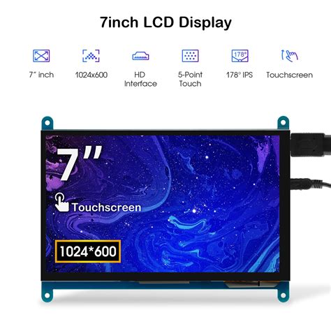 Buy ELECROW 7 Inch 1024×600 Touchscreen for Raspberry Pi: IPS ...