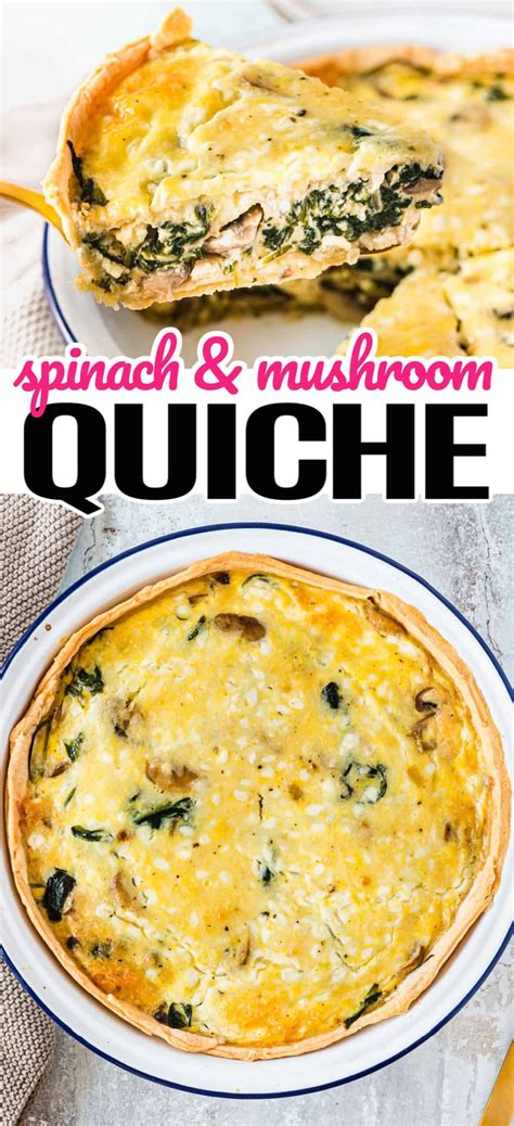 Spinach and mushroom quiche – Artofit