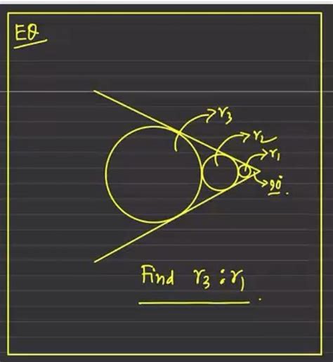 The angle between the two lines is 90 find the ratio of r1 and r3 ...