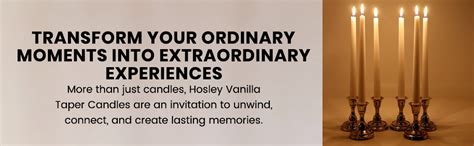 HOSLEY Wax Pack of 6 Vanilla Fragrance Taper Candles|10 Inch Long ...