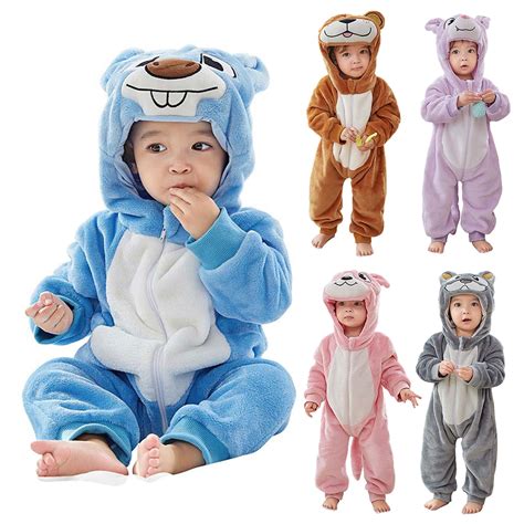 APEXFWDT Newborn Baby Fleece Romper One-Piece Footies Jumpsuit Pajama ...