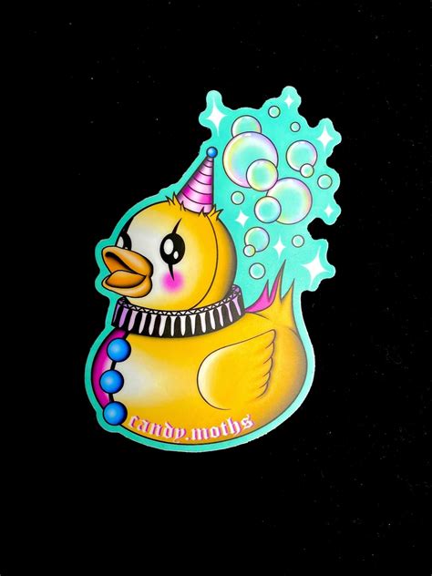 Rubber Ducky Clown - Die Cut Vinyl Sticker - Glossy Waterproof Vinyl - Etsy