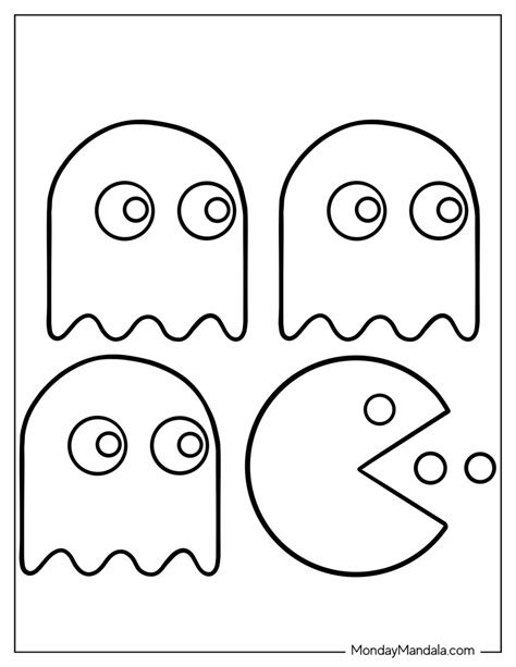 Printable Pac Man Characters - Free coloring pages to print