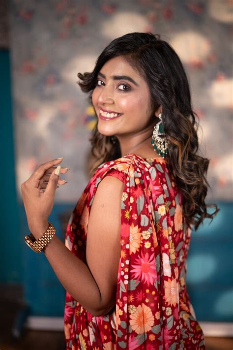 Kissi Chiffon Draped Saree Gown Red