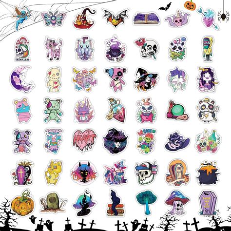 Buy 200Pcs Goth Stickers, Gothic Stickers for Water Bottle, Horror Goth ...