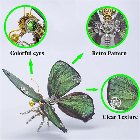Buy 3D Metal Puzzle Butterfly Model Kit, 150 Pieces Chrysozephyrus DIY ...