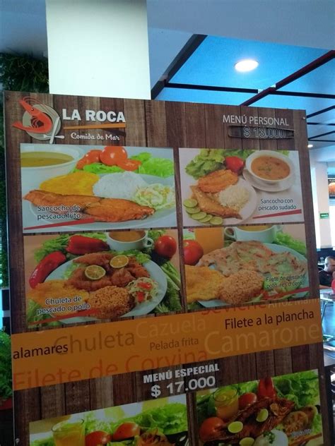 Menu at La Roca restaurant, Cali, Centro Centro Shopping Center