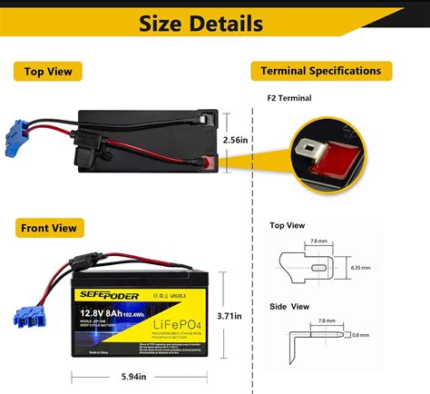 SEFEPODER Replacement Battery Compatible with Peg Perego 12 India | Ubuy