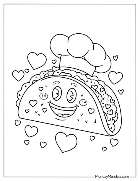 29 Taco Coloring Pages (Free PDF Printables)