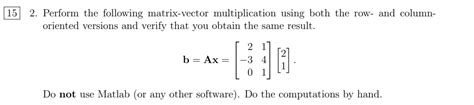 Image result for Matrix-Vector Multiplication Examples