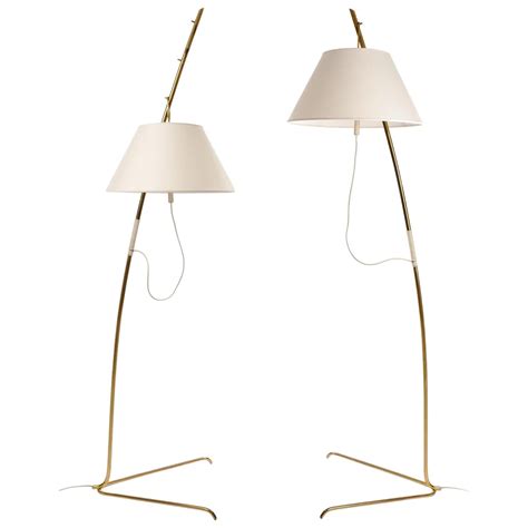 One of Two Height Adjustable Kalmar Brass Floor Lamps 'Cavador' No ...