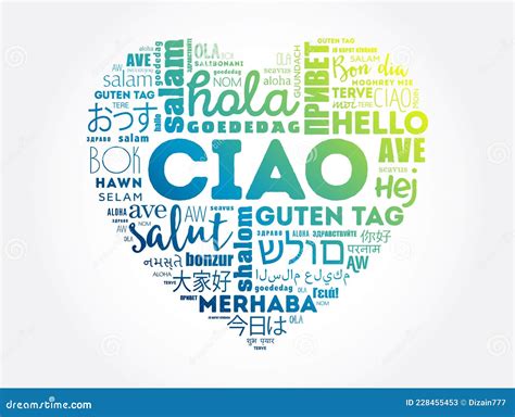 Ciao (Hello Greeting In Italian) Word Cloud In Different Languages ...