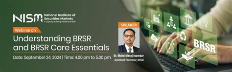 Webinar on Understanding BRSR and BRSR Core Essentials - National ...