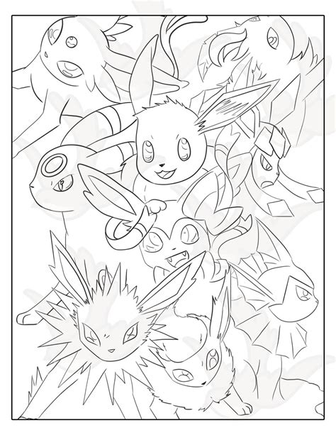 Pokemon Eevee Coloring Pages