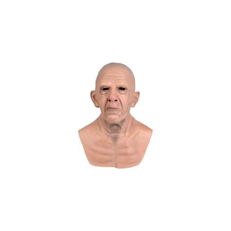 Buy Bald Old Man Mask for Adult,Realistic Grandpa Halloween Mask Elder ...