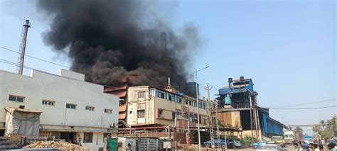 A fire broke out at the cropnosys chemical company at Vapi in Valsad ...