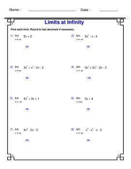 Limits at Infinity Practice Problems 的图像结果