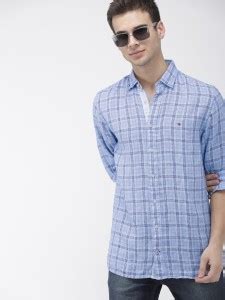 TOMMY HILFIGER Men Checkered Casual Light Blue, Blue Shirt - Buy TOMMY ...