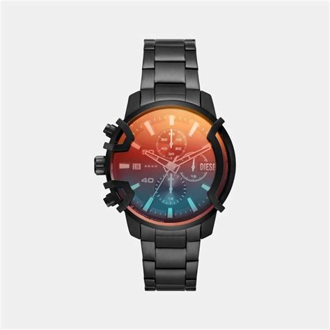 Diesel Griffed Men Quartz Two Tone Dial Chronograph Stainless Steel ...