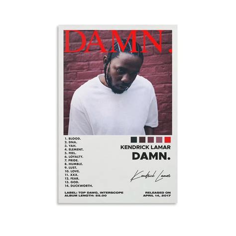 Amazon.com: OFITIN Kendrick Poster Lamar - Damn Poster Album Cover ...