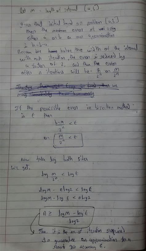 27. in the bisection algorithm, let m denote the length of the interval ...