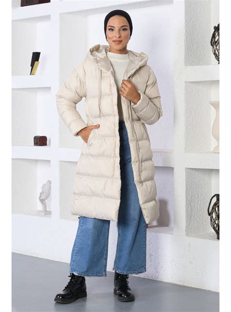 MISSVALLE Beige Puffer Jackets