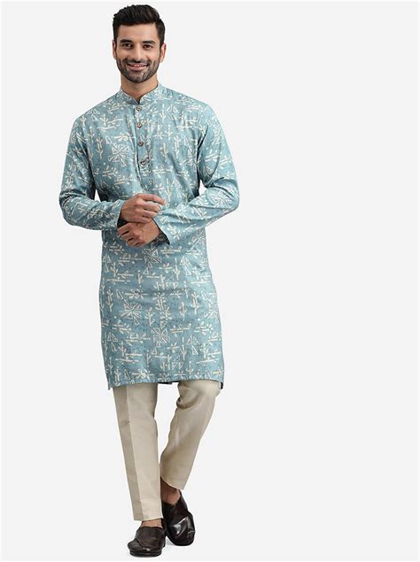 Ice Blue Kurta for Men – The Kurta Company