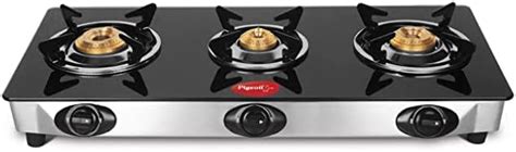 Pigeon Popular 3 Burner Glass Cooktop Glass Manual Gas Stove (3 Burners ...