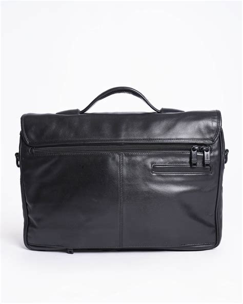 Tumi Black Leather Business Briefcase Shoulder Strap | Authentic Pre ...