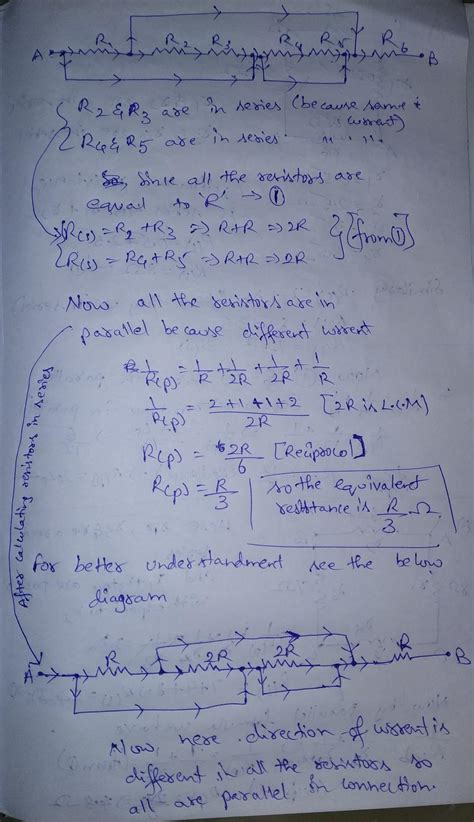 in the circuit shown the equivalent resistance between A and B - Brainly.in