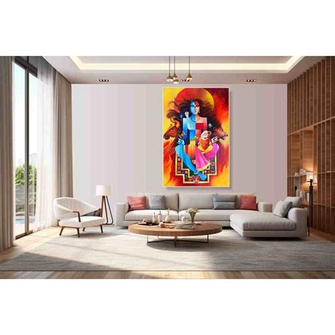 Best shiv ganesh ardhanarishwar painting shiv shakti L