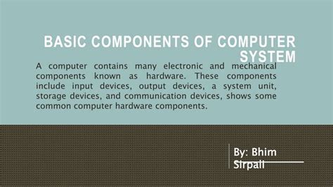 Image result for Video Computer Basics Components