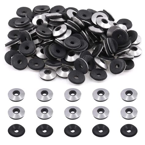 Glarks 120Pcs M4.8x14 Stainless Steel Neoprene Backed EPDM Bonded ...