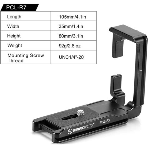 Buy in India Sunwayfoto Custom L-Bracket for Canon EOS R7 – Tanotis