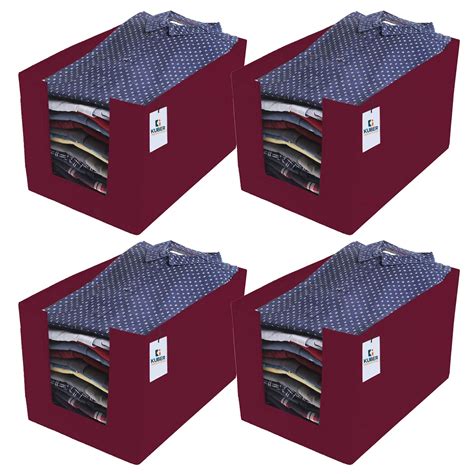 Kuber Industries Shirt Organizer for Wardrobe|Foldable Non Woven Shirt ...