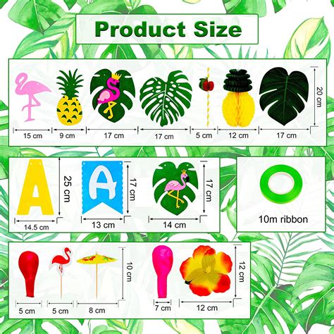 Buy Tropical Luau Party Decoration Pack Hawaiian Beach Theme Party ...