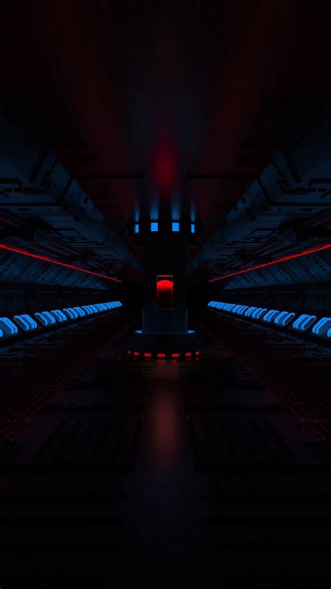 Download wallpaper 720x1280 room, lights, blue, red samsung galaxy mini ...