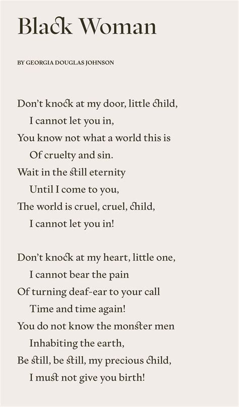 [Poem] Black Woman by Georgia Douglas Johnson : r/Poetry