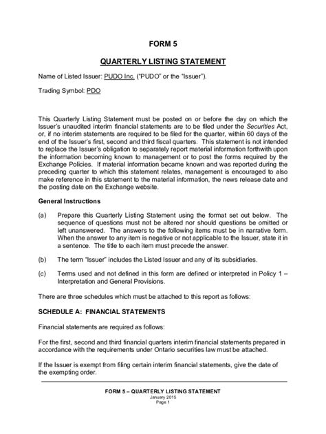 Fillable Online 2020-05-31 PUDO CSE Form 5 - Quarterly Listing ...