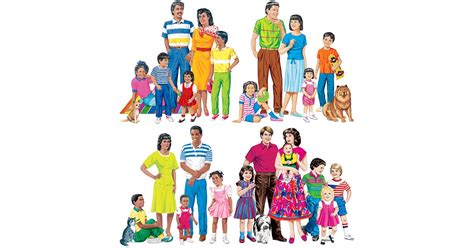 Multicultural Families Flannelboard Set, 4 Families - mommylifesupply.com