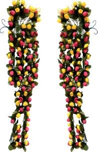 Deyeconica Falling Little Roses 36" Red, Yellow Rose Artificial Flower ...