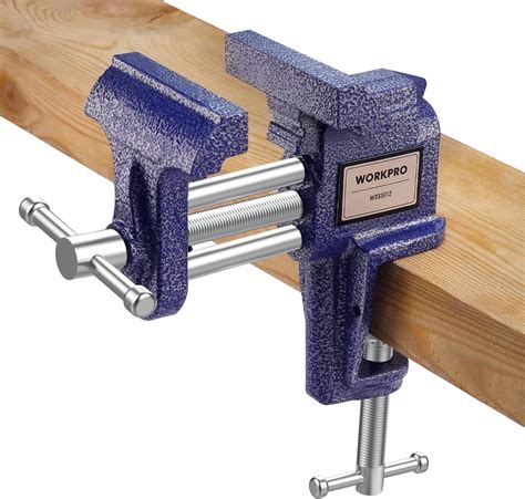 WORKPRO Clamp-On Vise, 3 Inch Jaw Width Portable Bench Clamp, Fixed ...