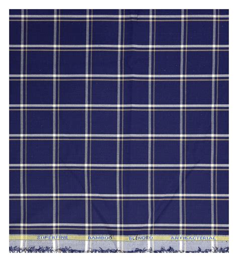 Buy Siyaram's BAMBOO GIZA WITH ANTI BACTERIA (ANTI-CORONA) NAVY BLUE ...