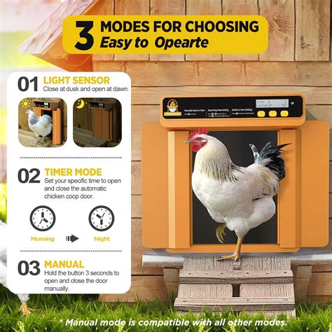 Buy Chickcozy Automatic Chicken Coop Door Opener with Timer ...